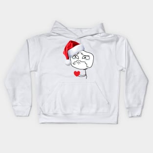 Troll face holiday mode on Kids Hoodie